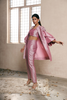 Lilac Taffeta Pants with Embroidered Jacket set