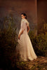 Helen - Embroidered ruffle shoulder blouse with lehenga set