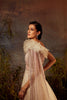 Helen - Embroidered ruffle shoulder blouse with lehenga set