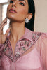 Lilac Organza Embroidered Shirt with Pencil cut Taffeta Pants set