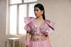 Lilac Taffeta Silk Embroidered blouse with Lehenga set