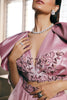 Lilac Taffeta Silk Embroidered blouse with Lehenga set