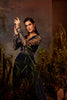 Mid night blue embroidered yoke floor length gown with dupatta (RTS)